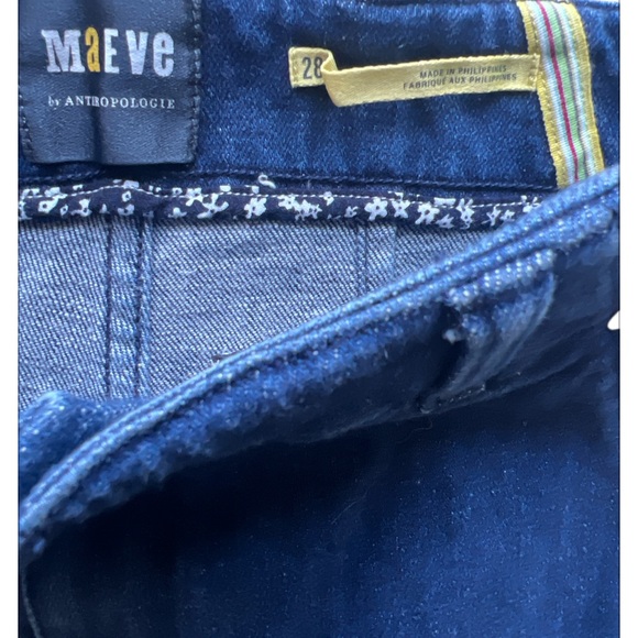 Maeve Anthropologie Womens Jeans Size 28 Blue Straight Leg Denim - Picture 4 of 7